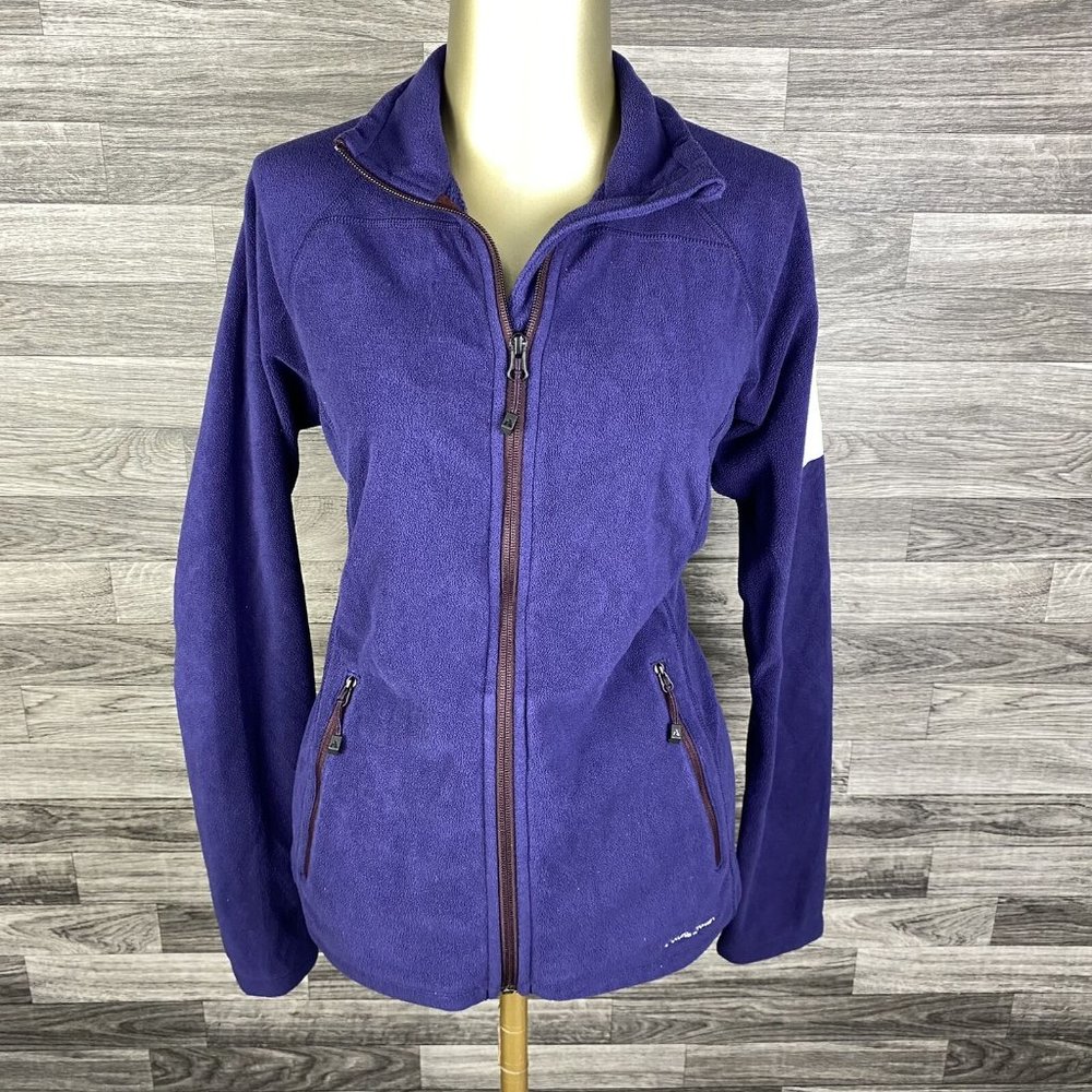 EDDIE BAUER Full Zip Up Collar Long Sleeve Fleece Jacket Women's Size Medium